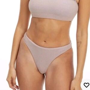 NWT Good American sz L Large 3 Purple Lavender Lilac Sparkle Swim Bikini Bottom